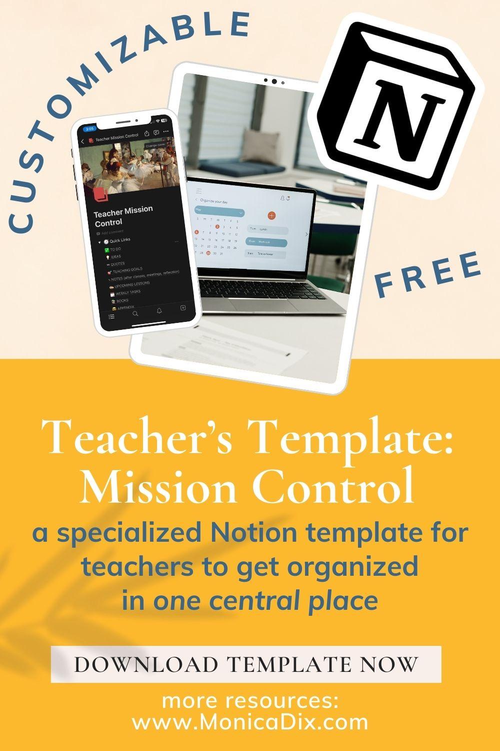 Template for Teachers: Mission Control Dashboard - image 1 - student project