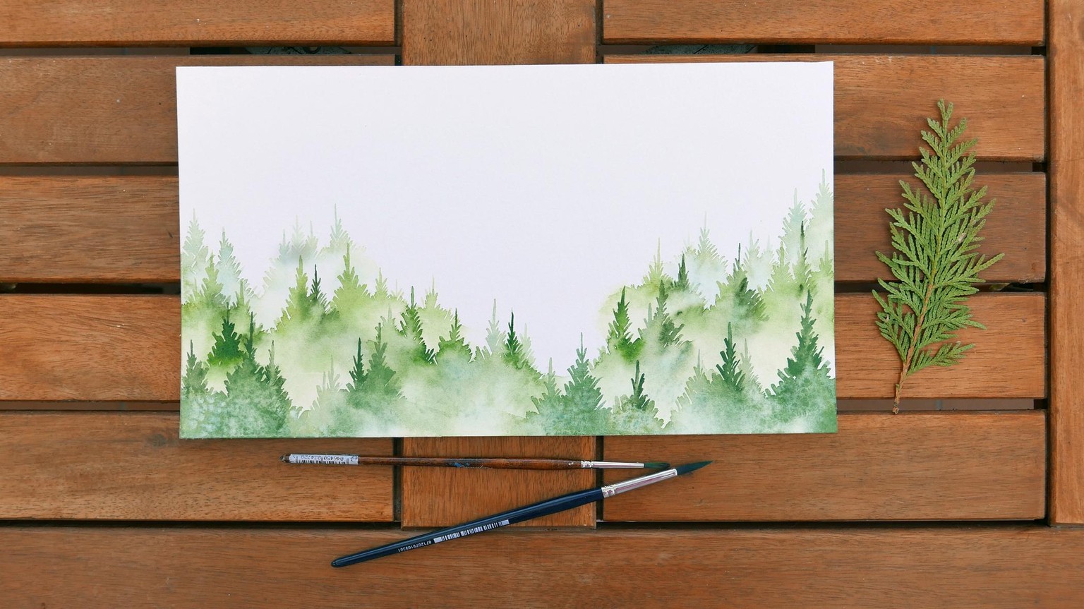 painting pine trees - image 1 - student project