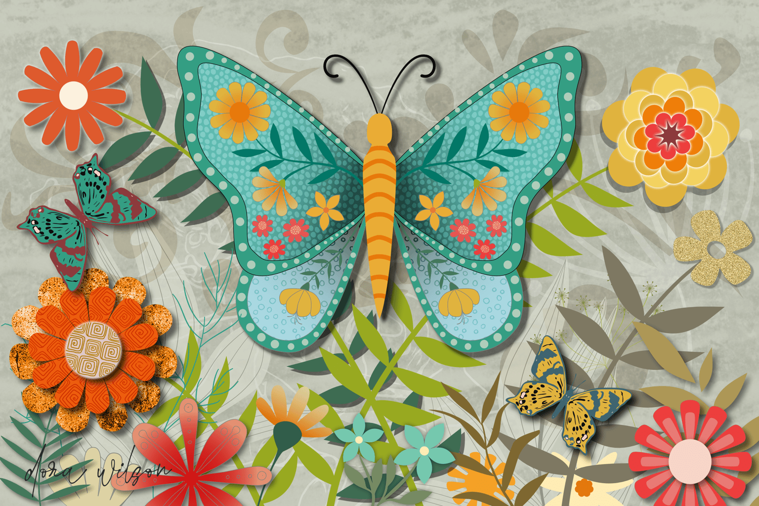 Butterfly with textures - image 1 - student project