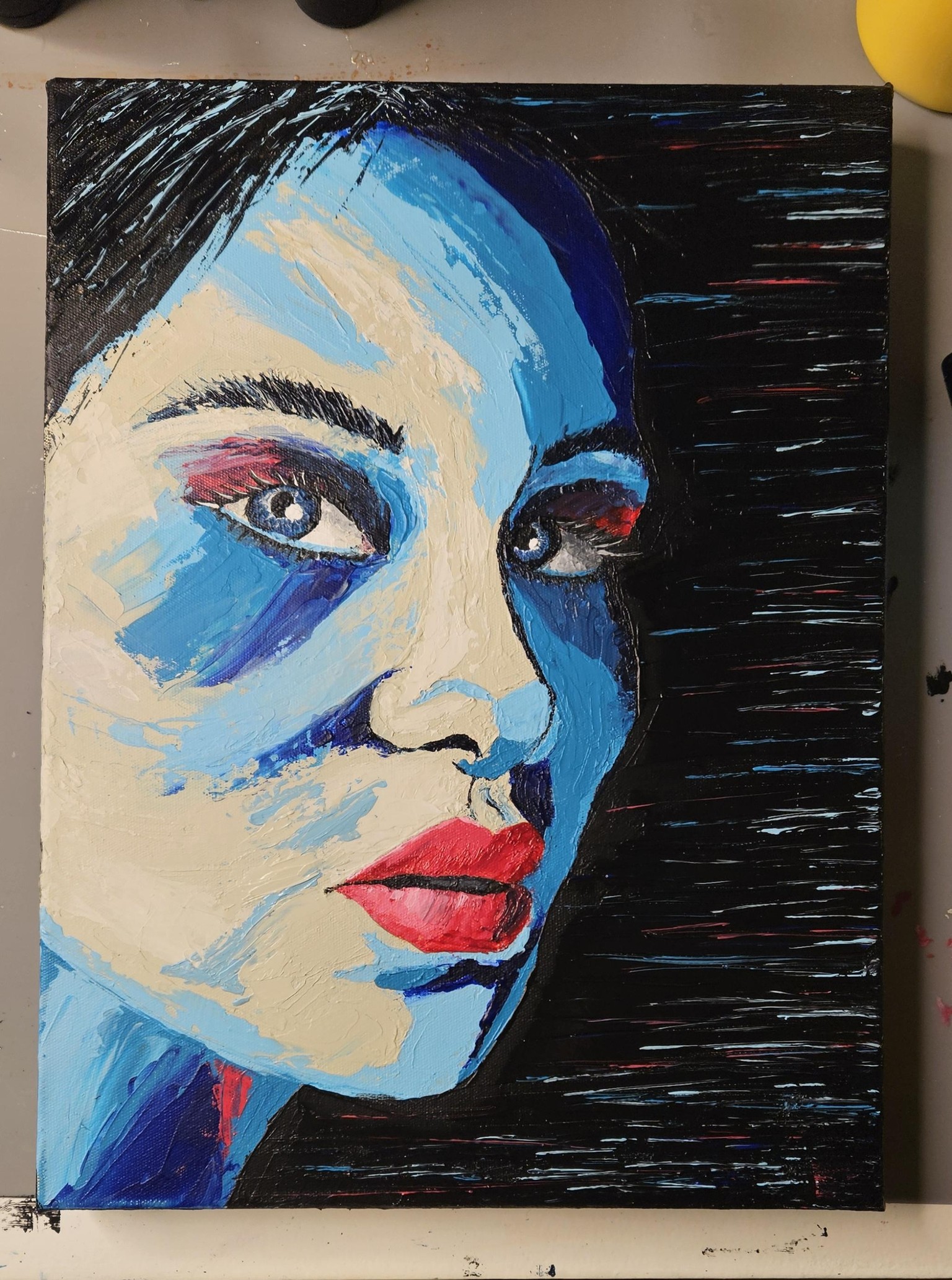 Palette knife portrait - image 4 - student project