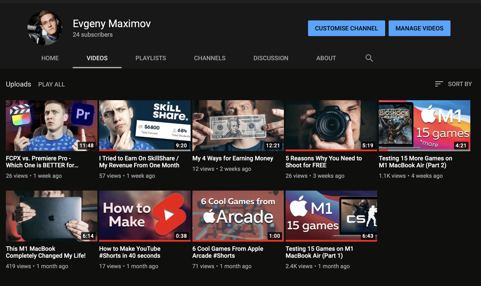 My YouTube-Channel - image 1 - student project