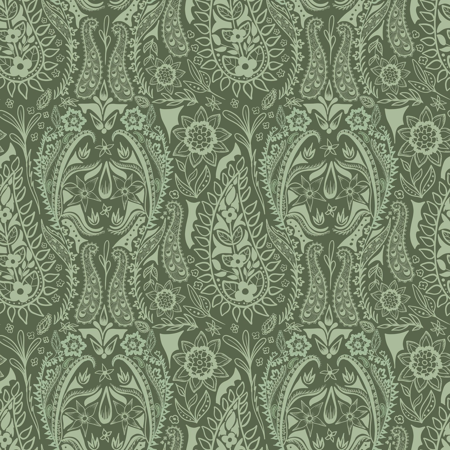 Paisley in green - image 1 - student project