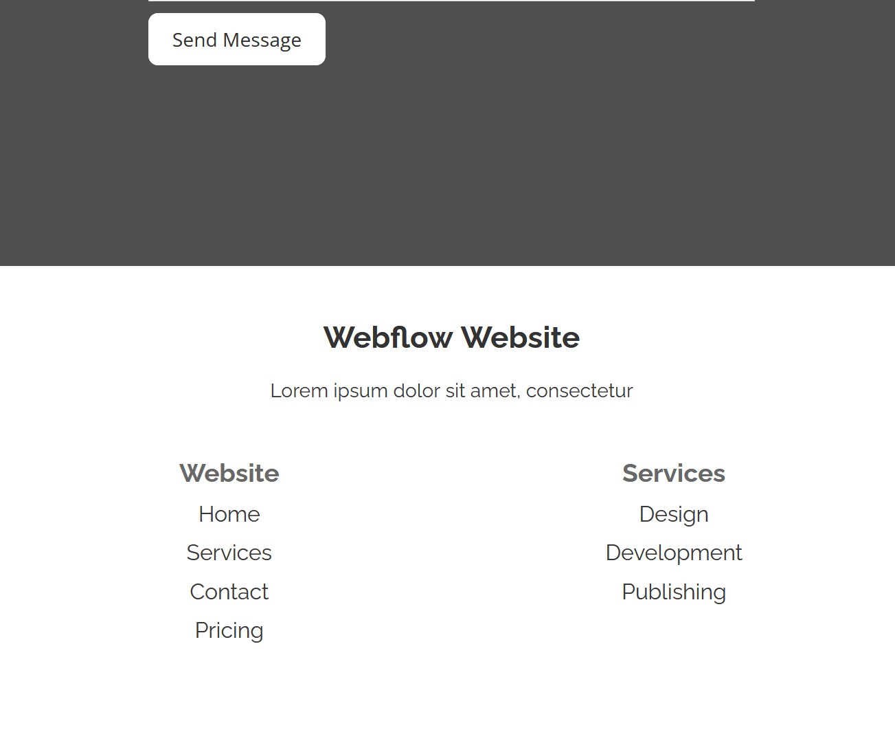 Webflow website - image 2 - student project