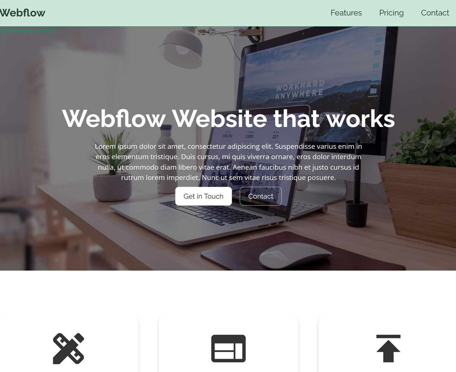 Webflow website - image 1 - student project
