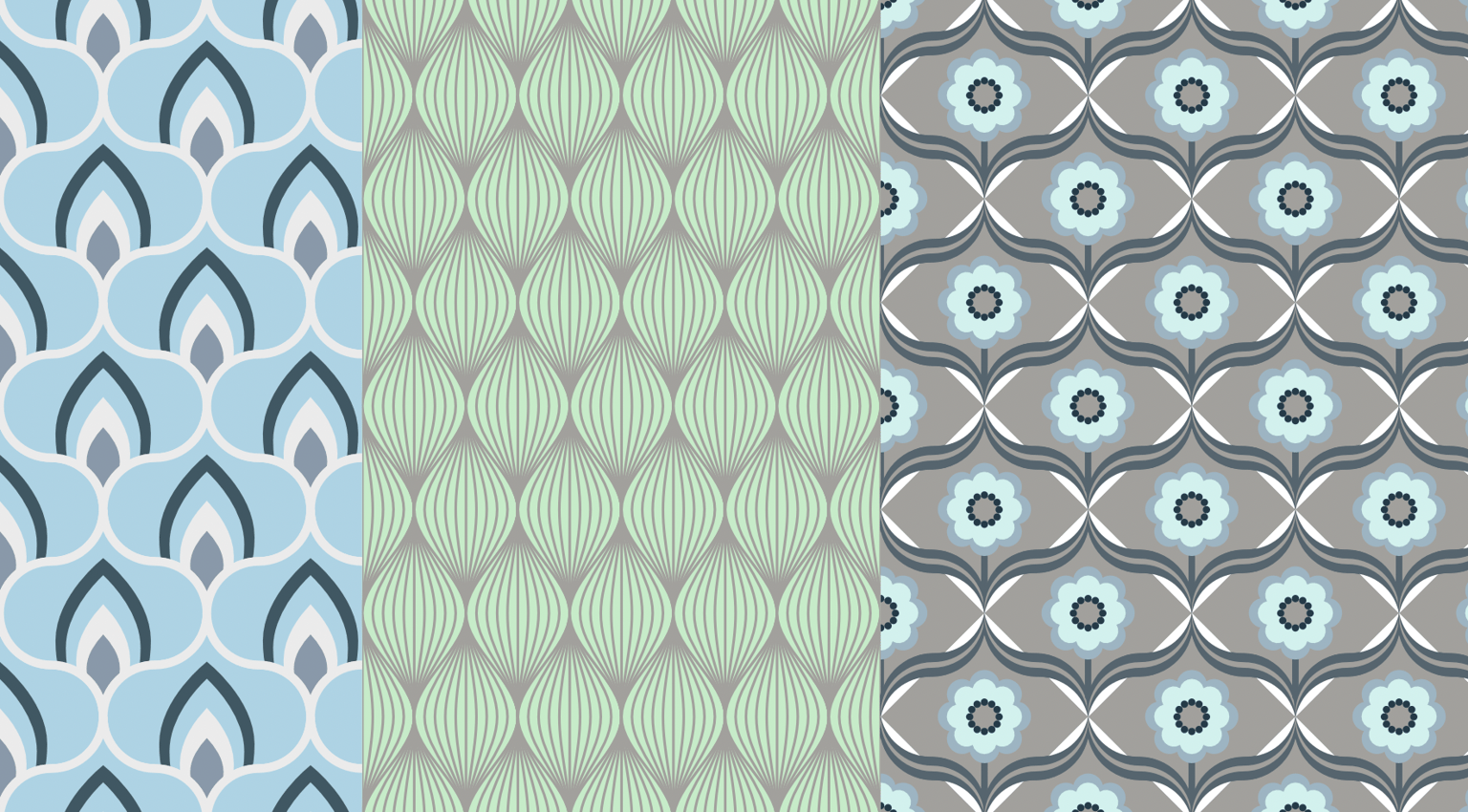 Surface Pattern Design in Affinity Designer V2 | Ogee Patterns Three Ways - image 1 - student project