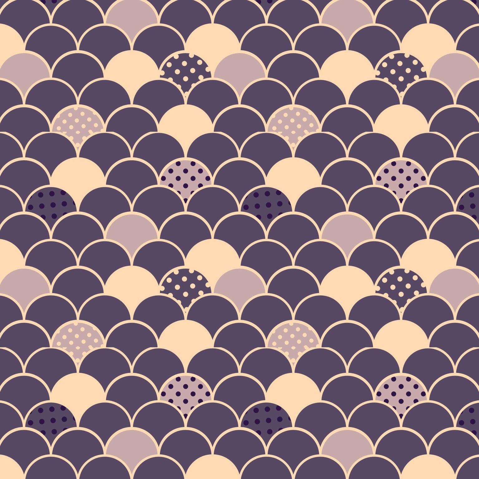 Surface Pattern Design in Affinity Designer V2 | Scallop Motifs Three Ways - image 1 - student project