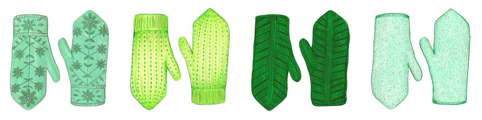 Painting Mittens in Pencil Crayon and Gouache - image 4 - student project