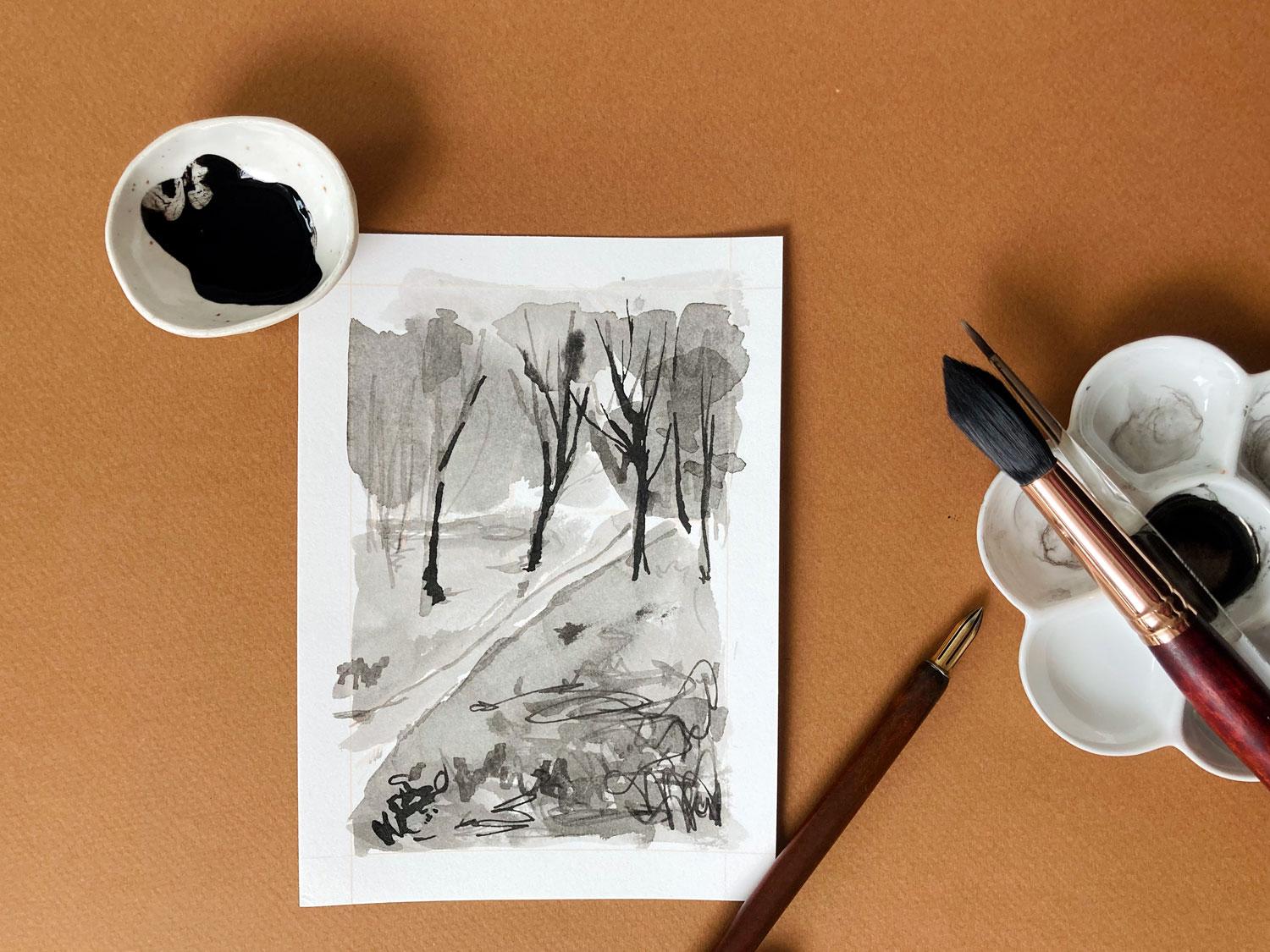 Inky Landscapes - image 3 - student project