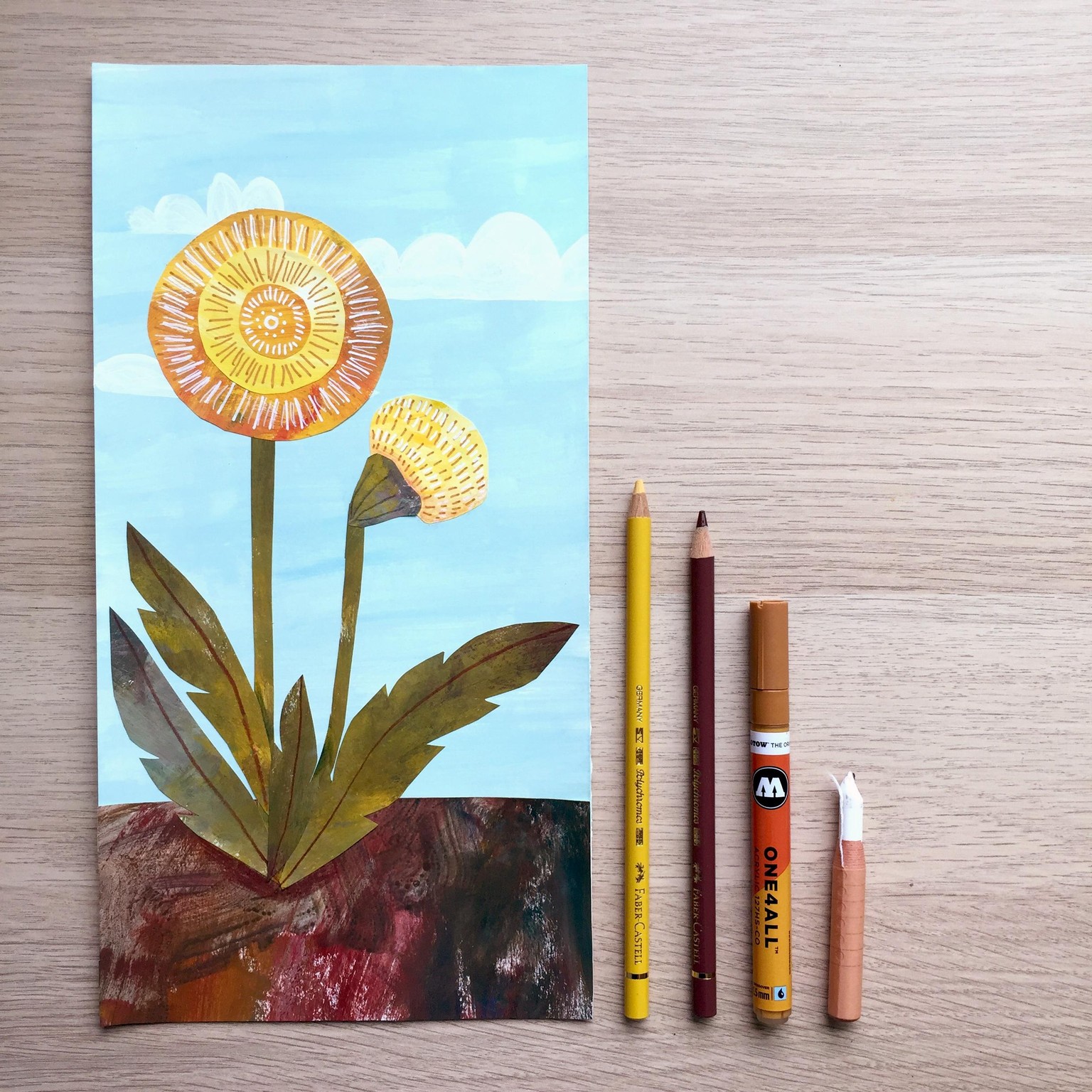 Collage with Painted Papers - image 3 - student project
