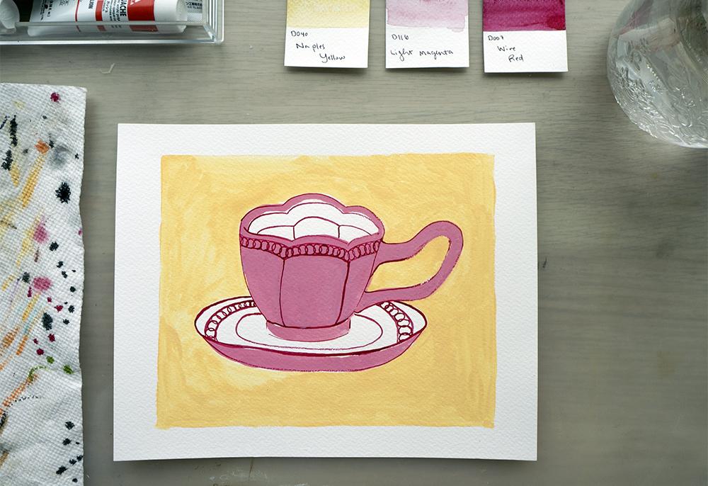 Painting a Teacup in Gouache - image 3 - student project