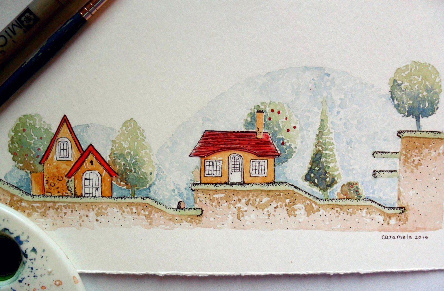 watercolor & ink - image 1 - student project