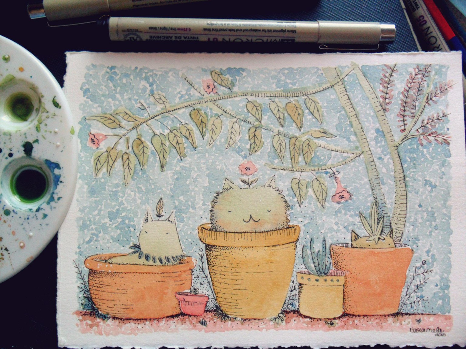 watercolor & ink - image 3 - student project