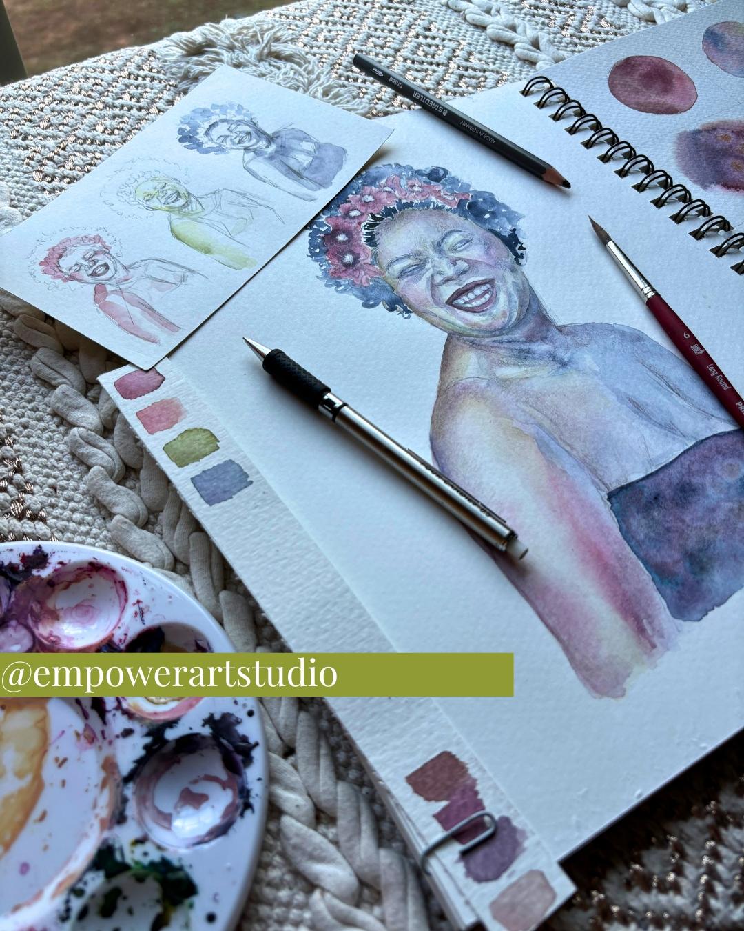 Watercolor Portrait Study: Dramatic Lighting - image 2 - student project