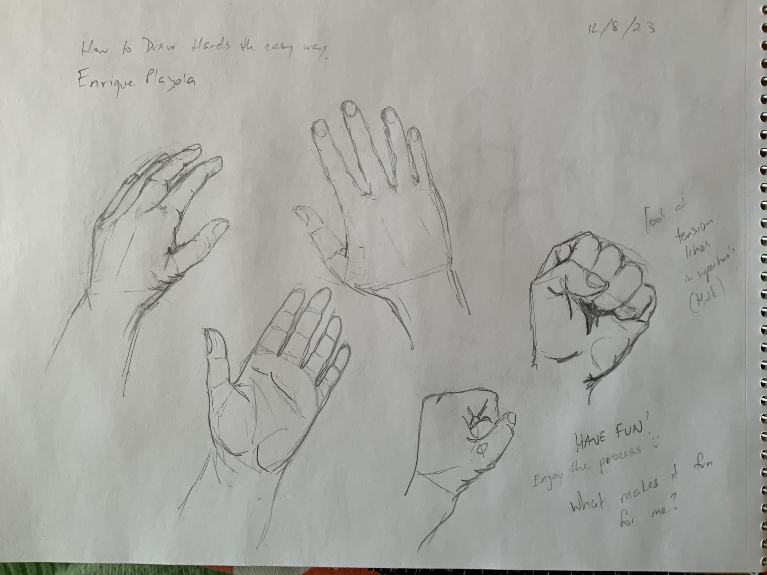 Drawing of hands - image 1 - student project
