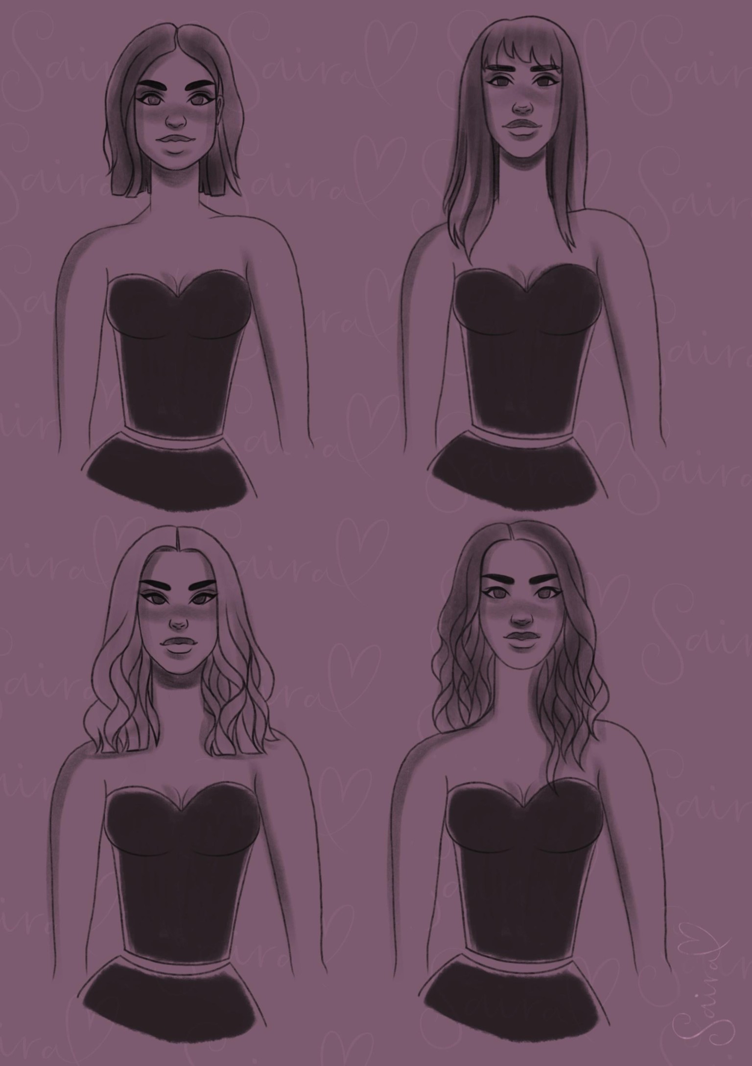 Fashion illustration - drawing a face - image 1 - student project
