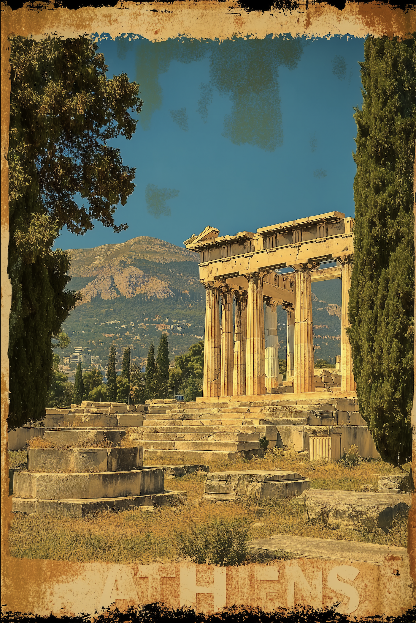 Travel Poster Athens - image 1 - student project