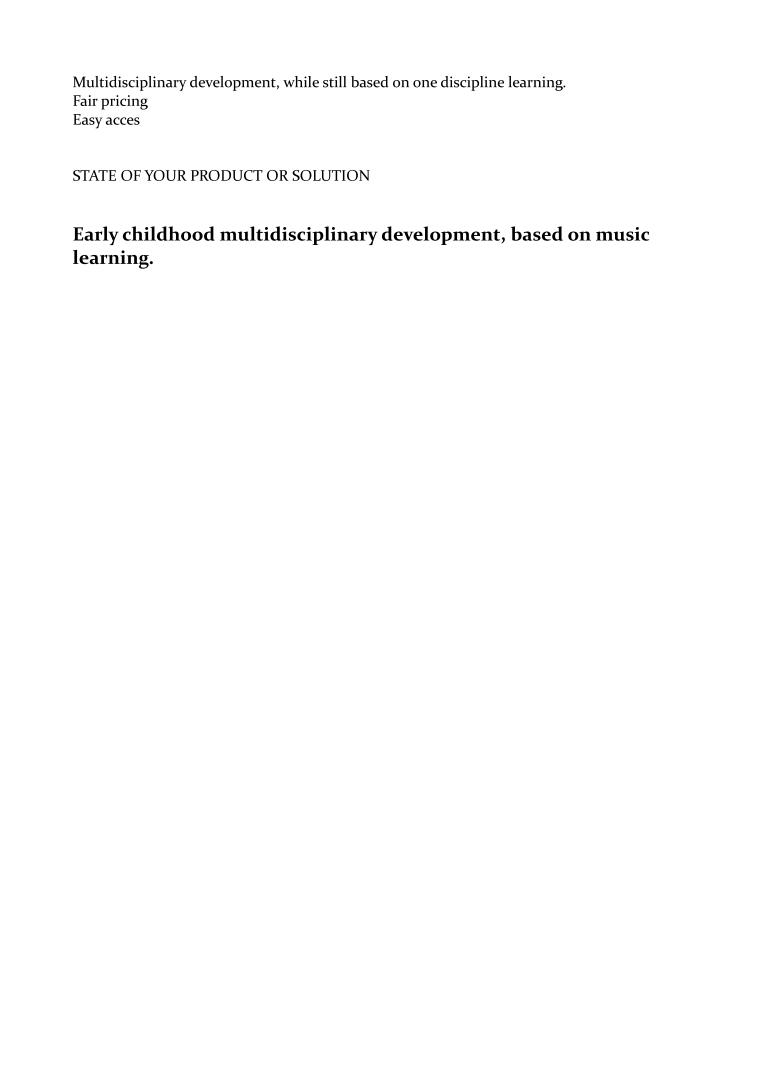 Early childhood  development, based on music learning /monetization - image 4 - student project