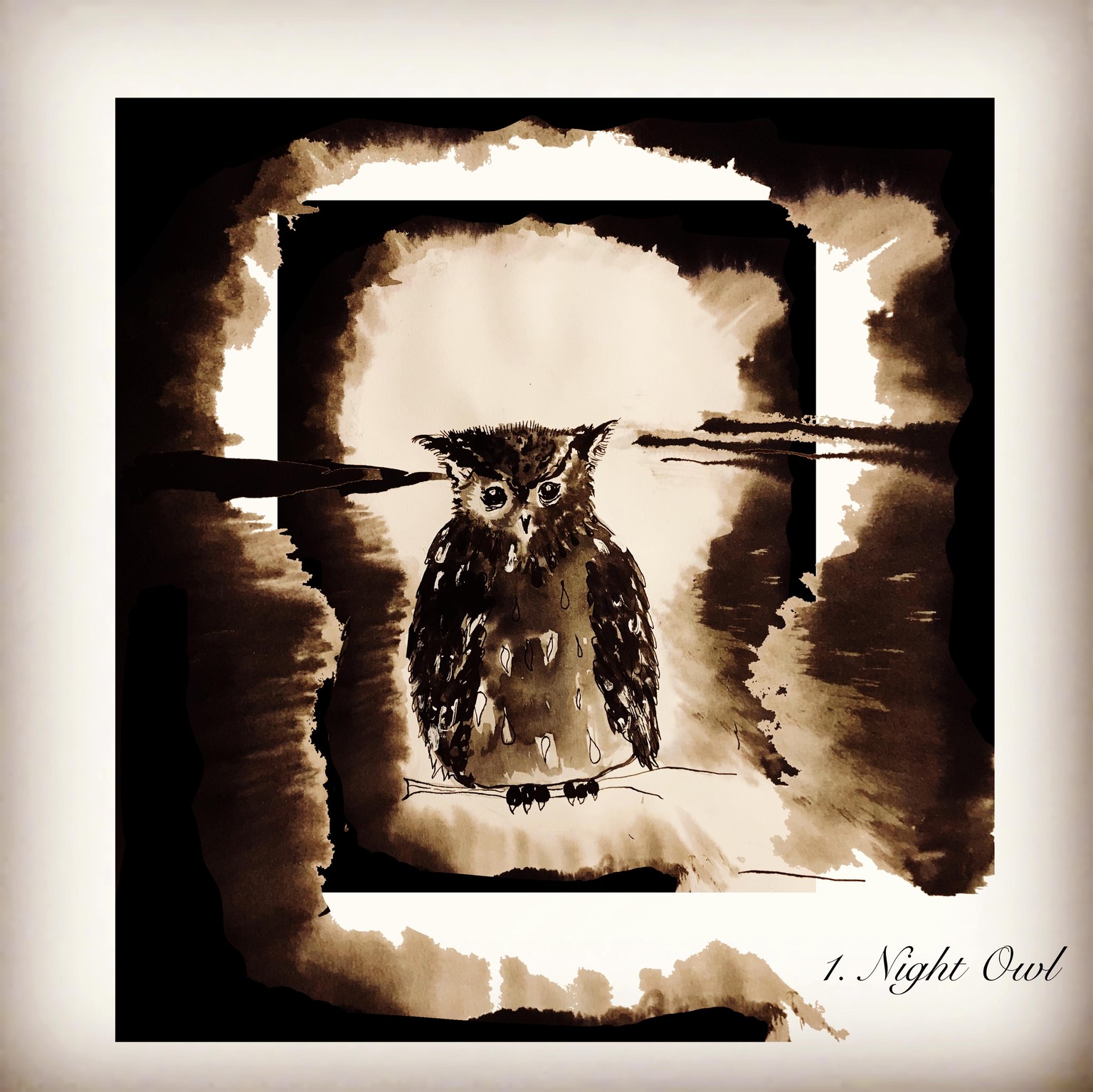 black ink owl - image 1 - student project