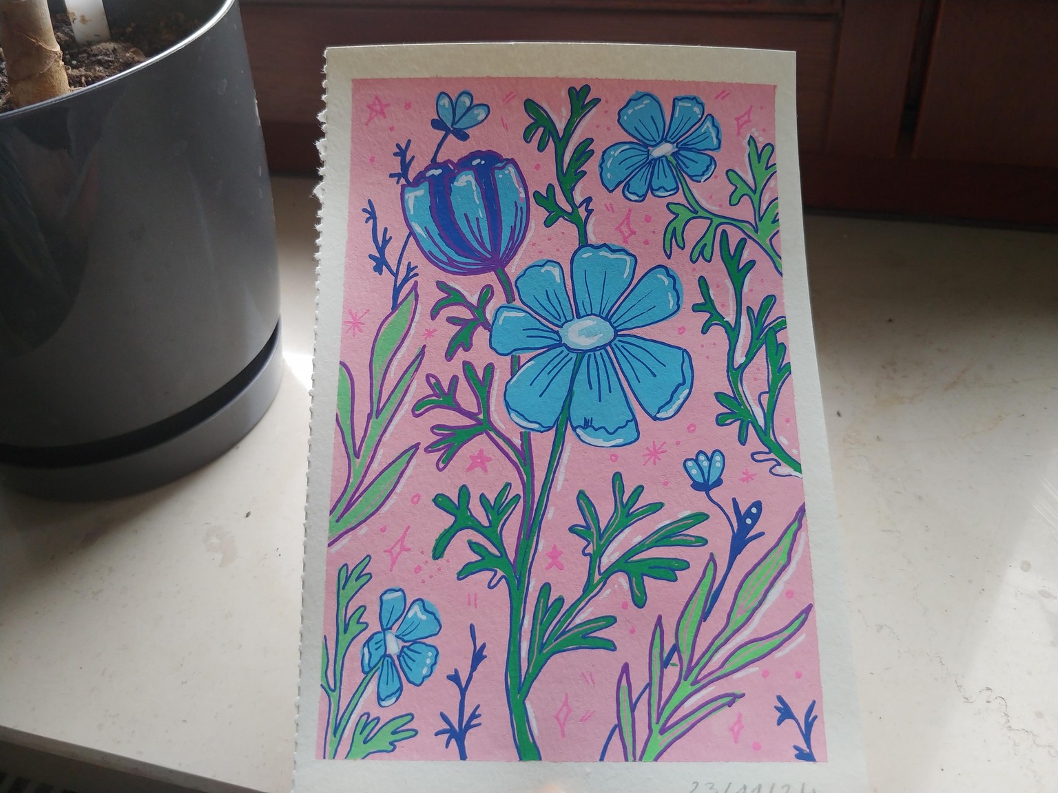 Floral Painting with Posca Markers - image 1 - student project