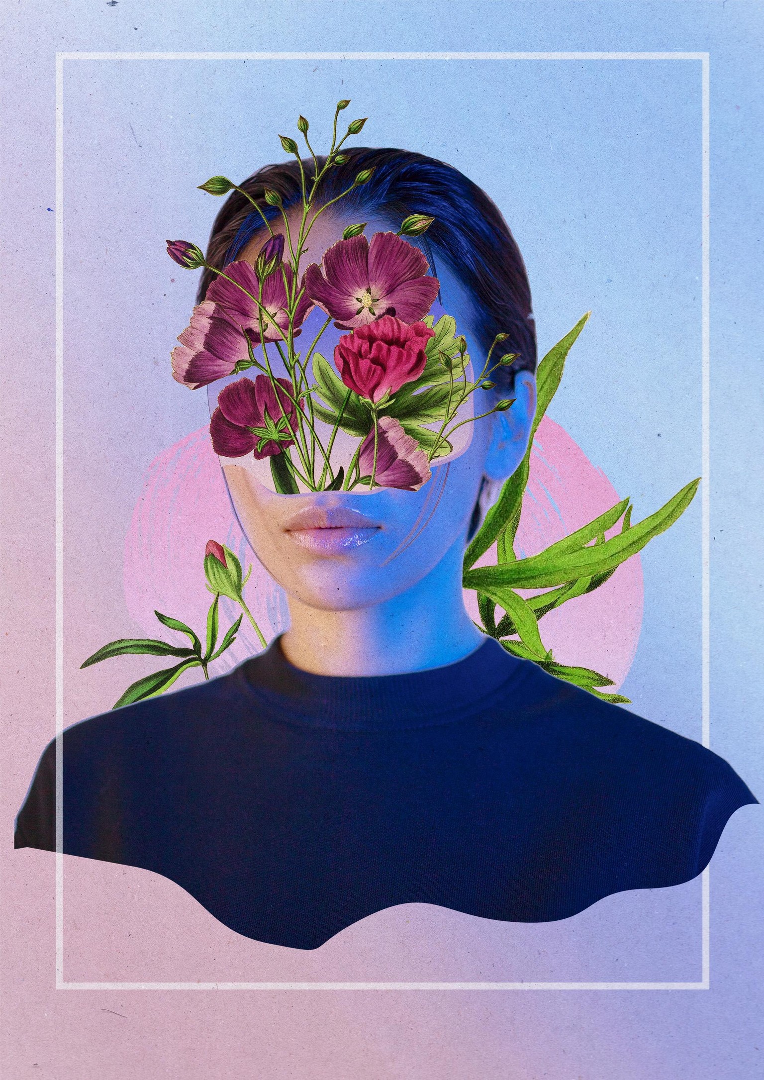 Floral collage - image 1 - student project