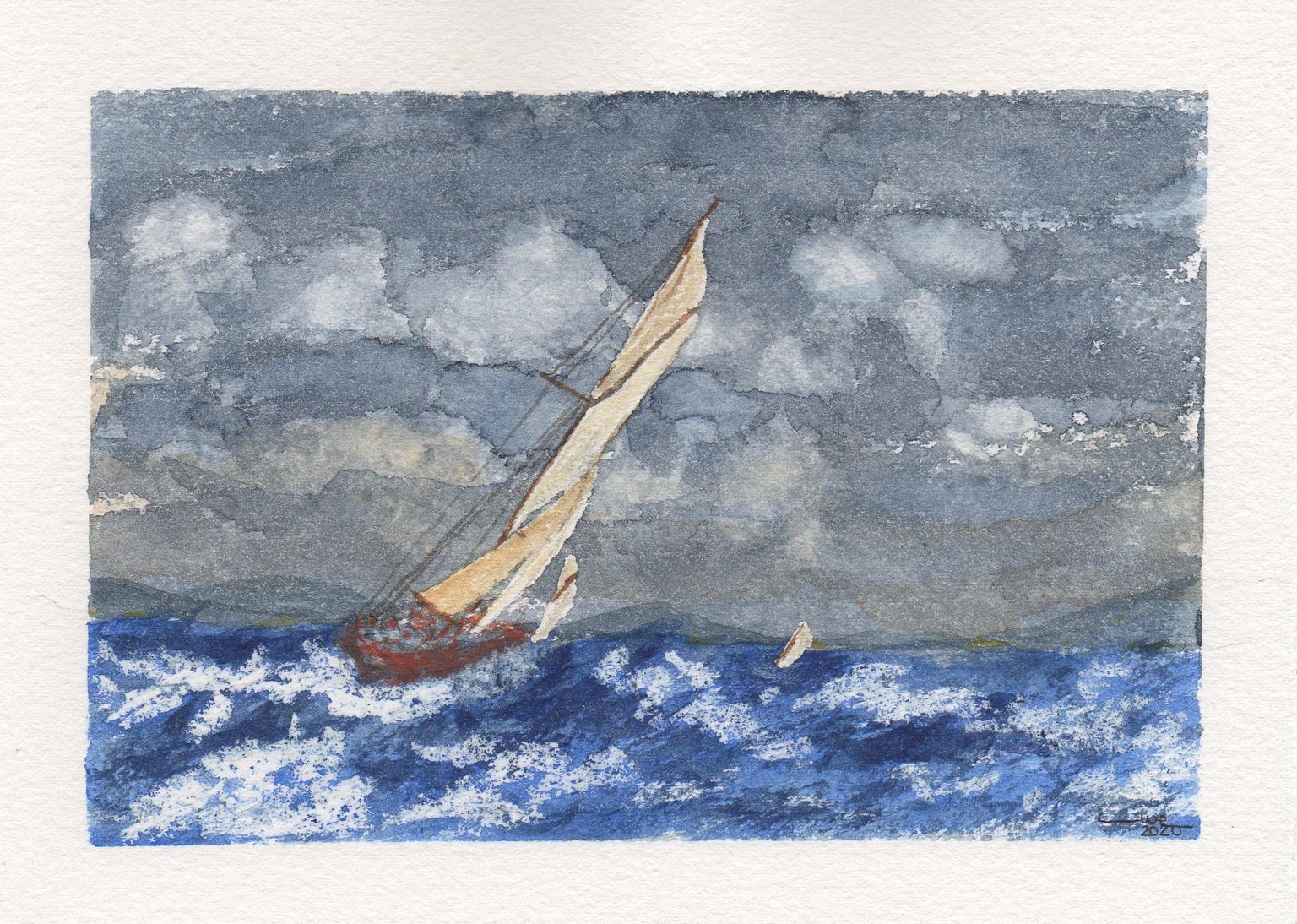 Sailing boat in dramatic scene - image 1 - student project