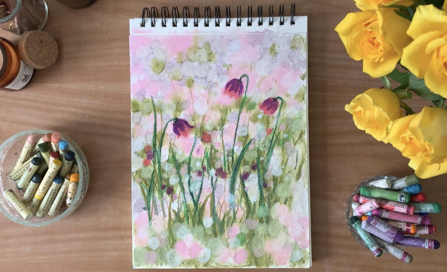 Bokeh with oil pastels - image 2 - student project