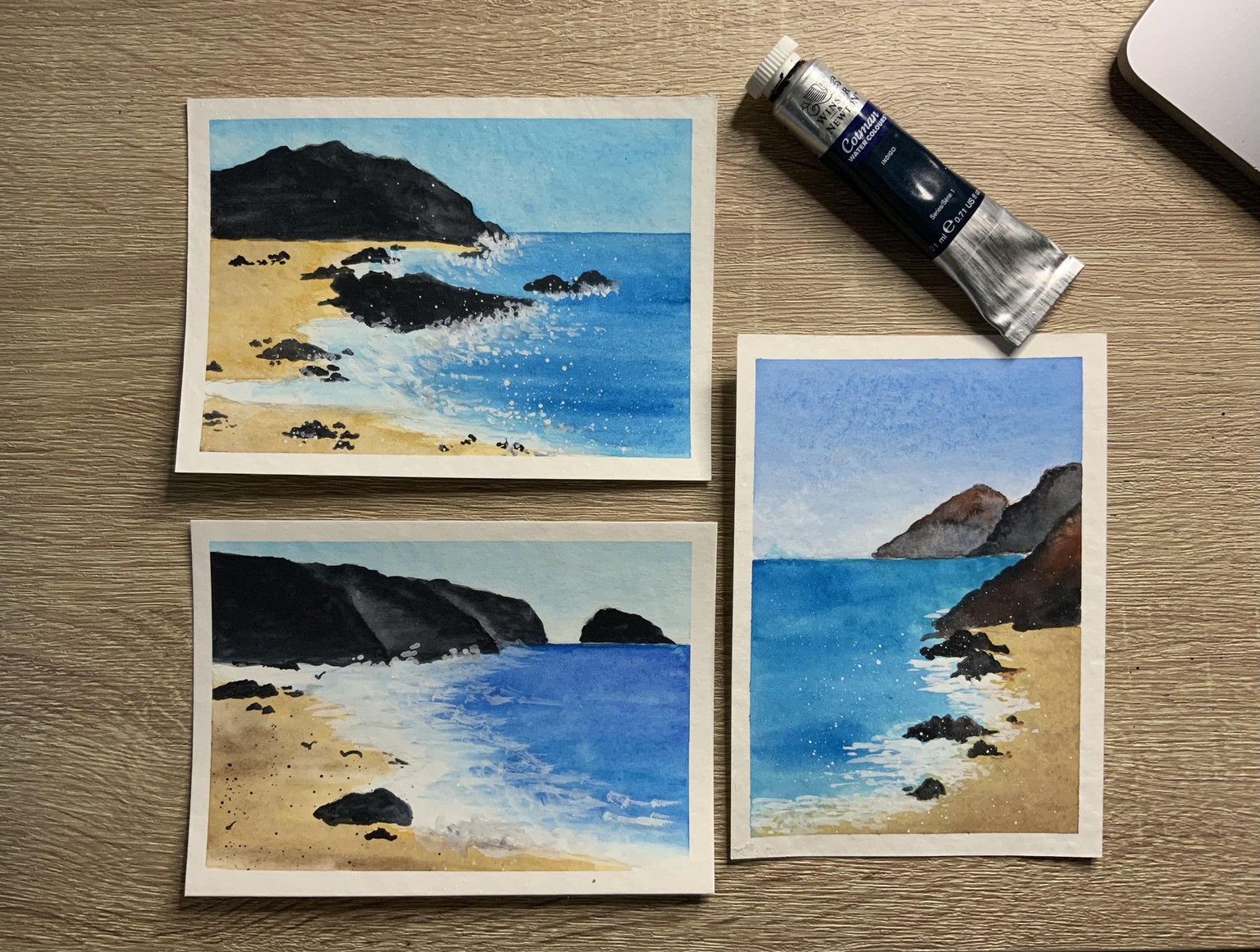 9 Watercolor Oceanscapes - image 1 - student project