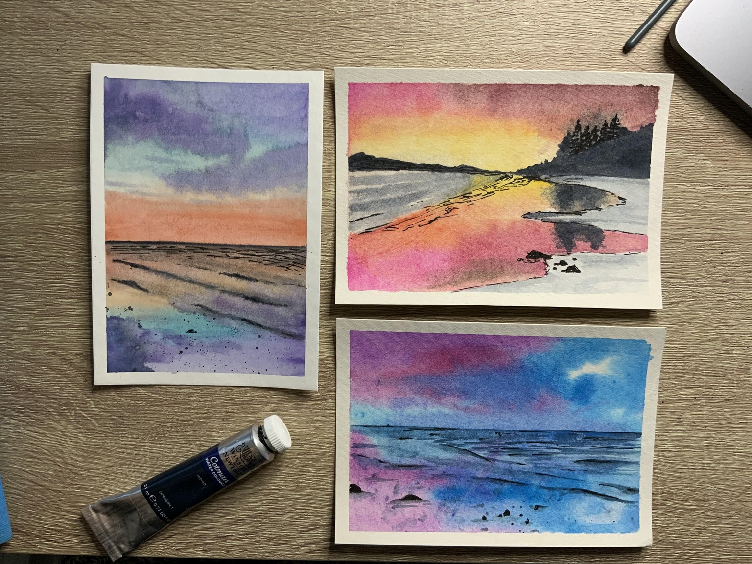 9 Watercolor Oceanscapes - image 2 - student project