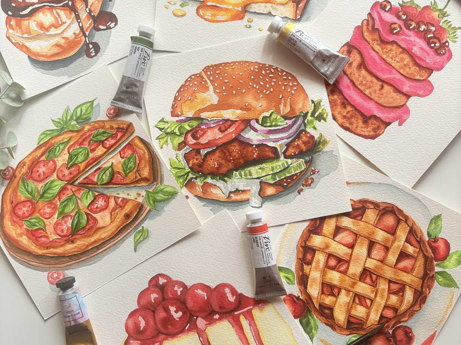 Food Illustrations with Watercolors - image 1 - student project