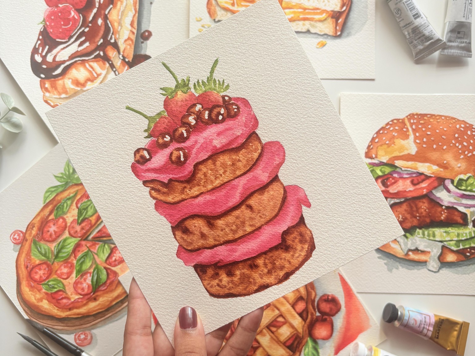Food Illustrations with Watercolors - image 3 - student project