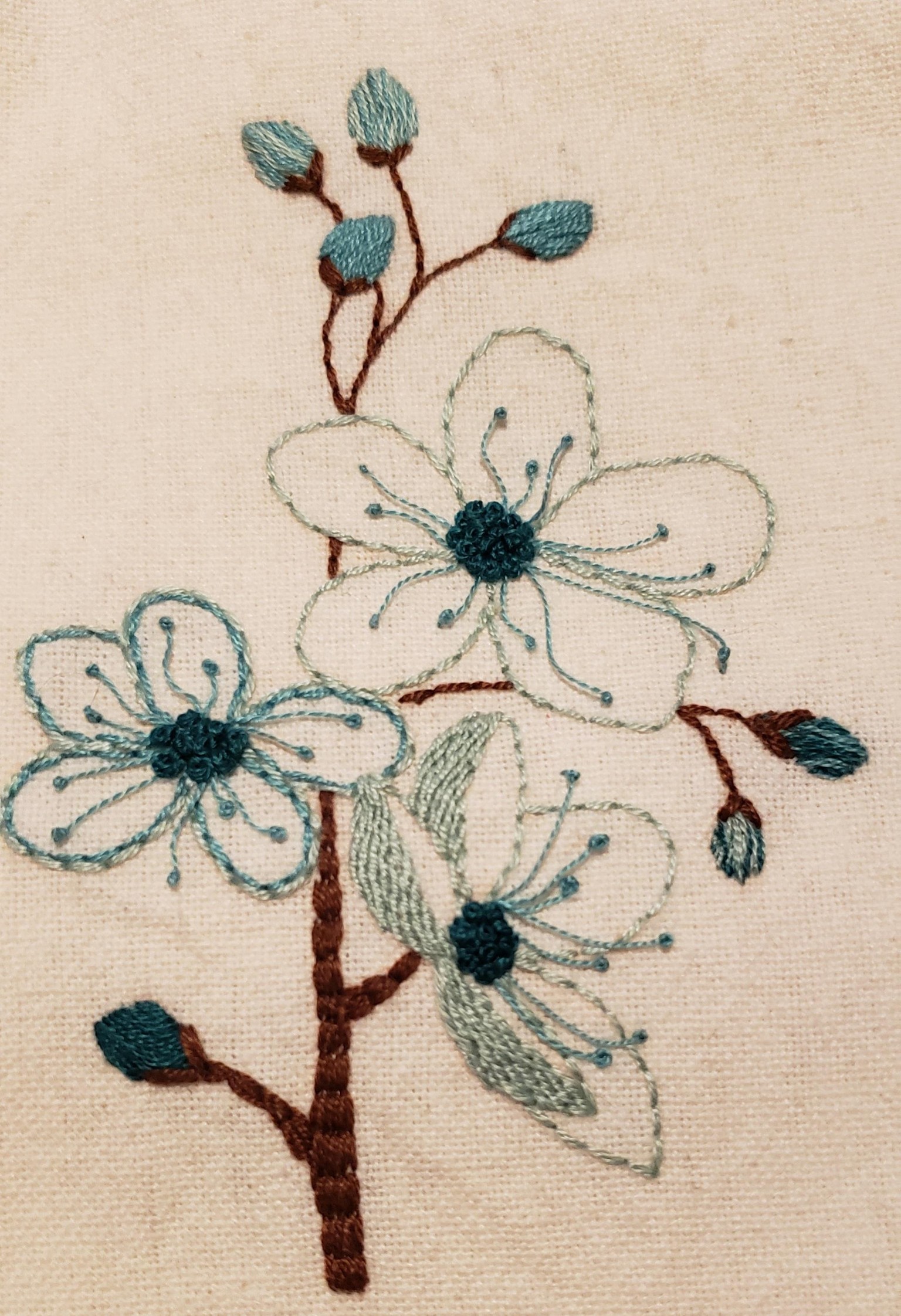 Embroidered Flowers - image 1 - student project