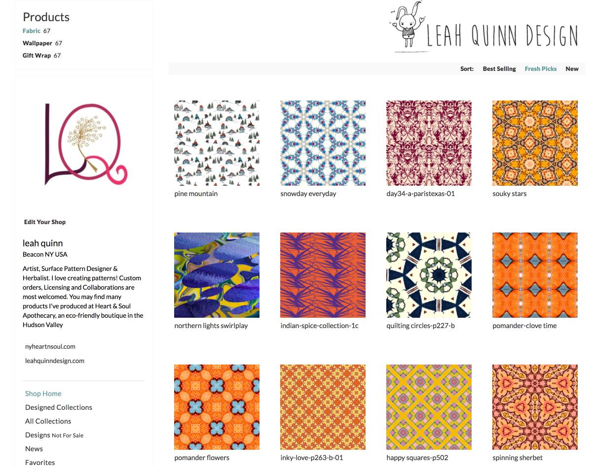 Screenshots of my designs on various products - Leah Quinn Design - image 4 - student project