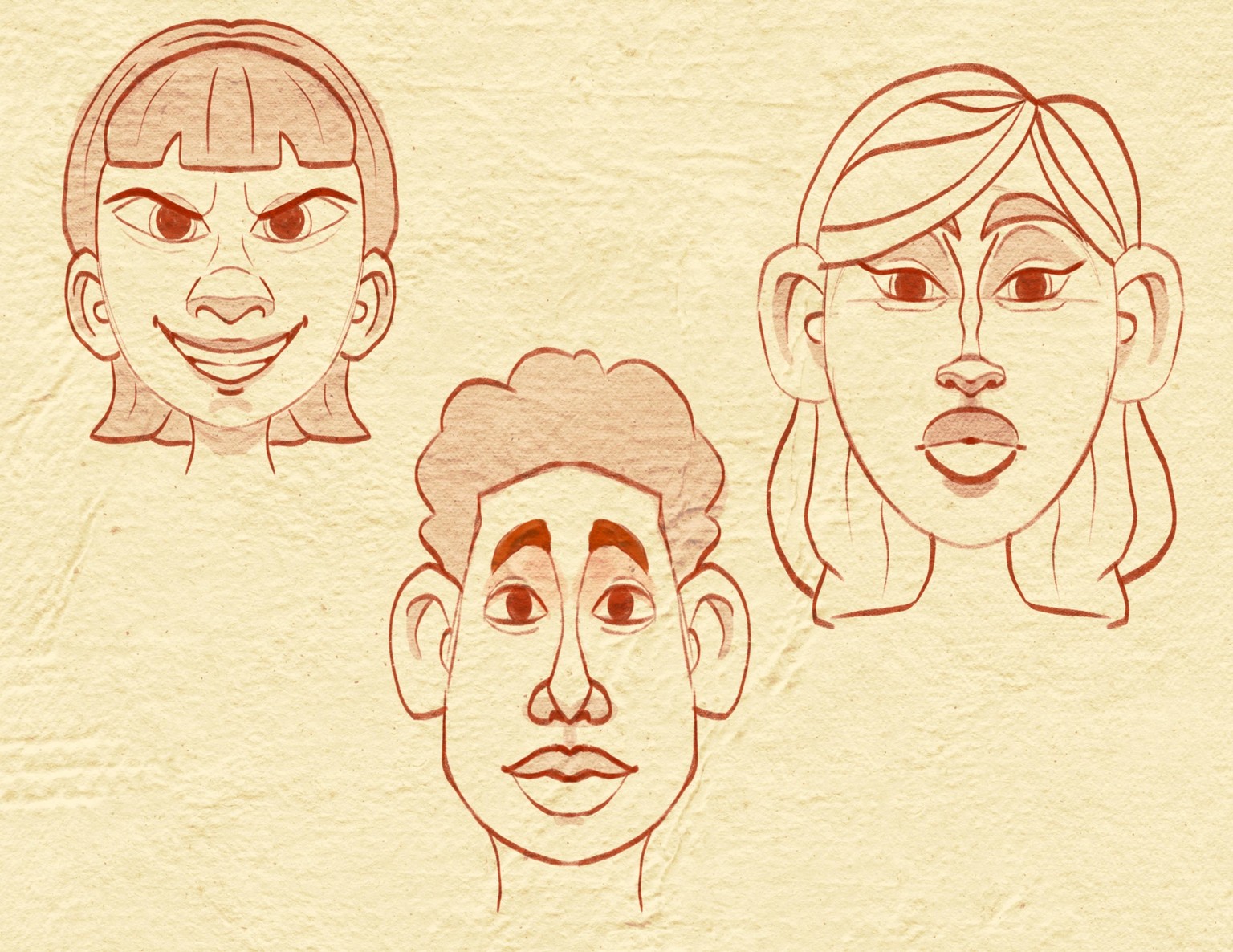 Drawing simmetry faces - image 3 - student project