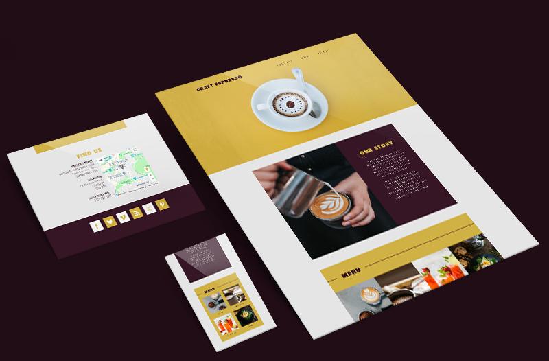 Craft Espresso – UI & Web Design on Illustrator CC - image 1 - student project