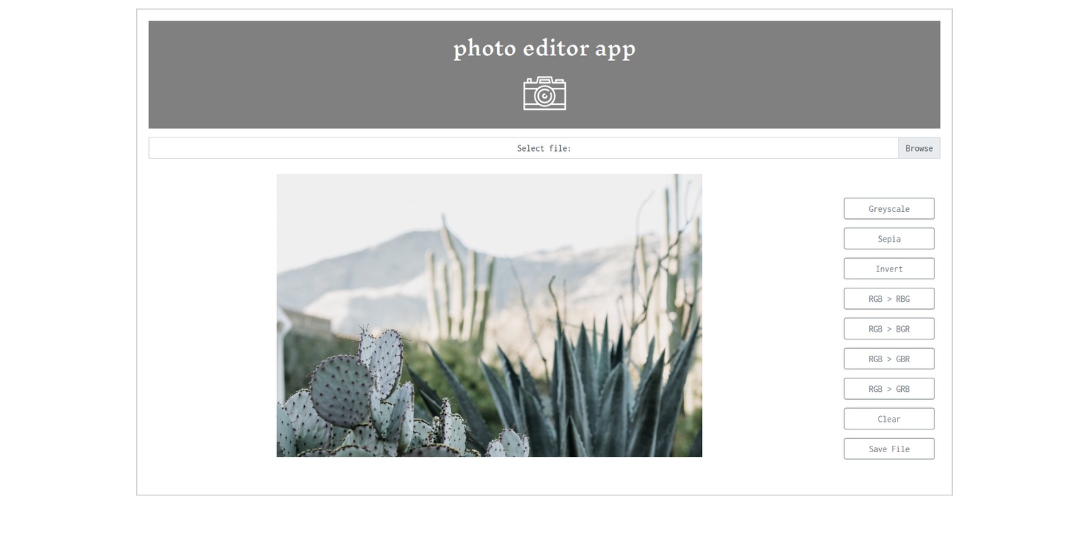 Photo Editor App - image 1 - student project