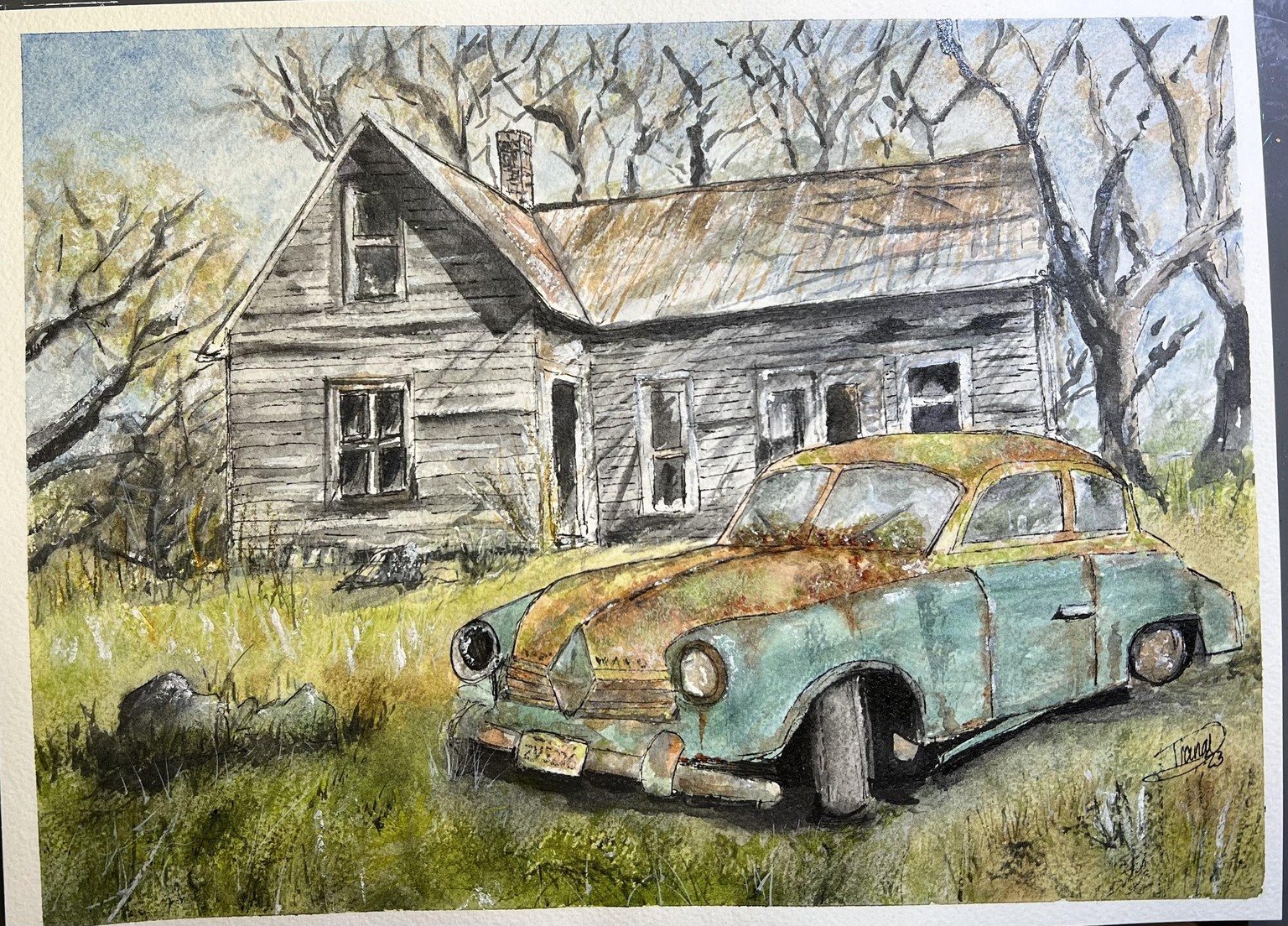 Abandoned House & Car - image 1 - student project