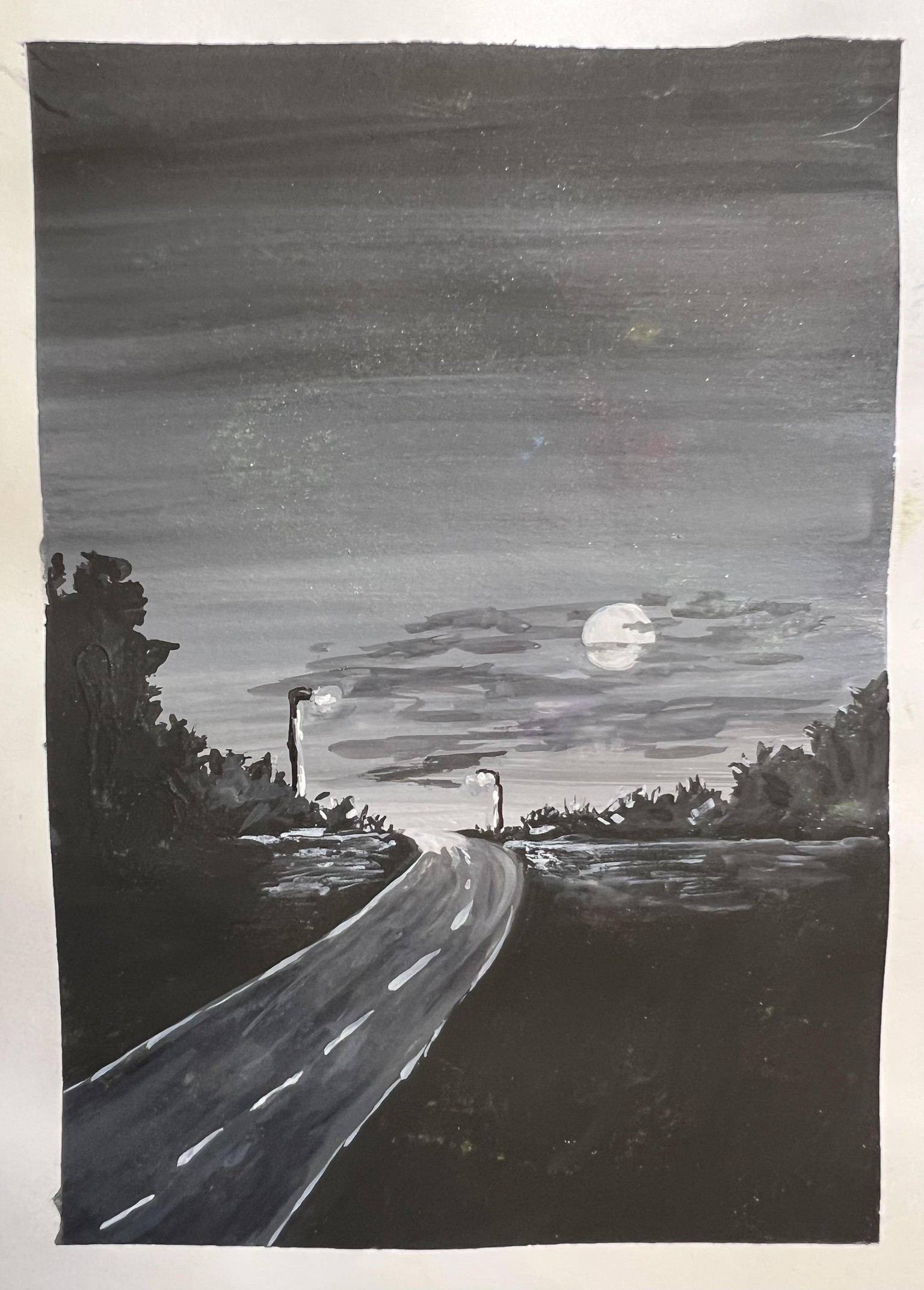 Black & White Gouache - image 1 - student project