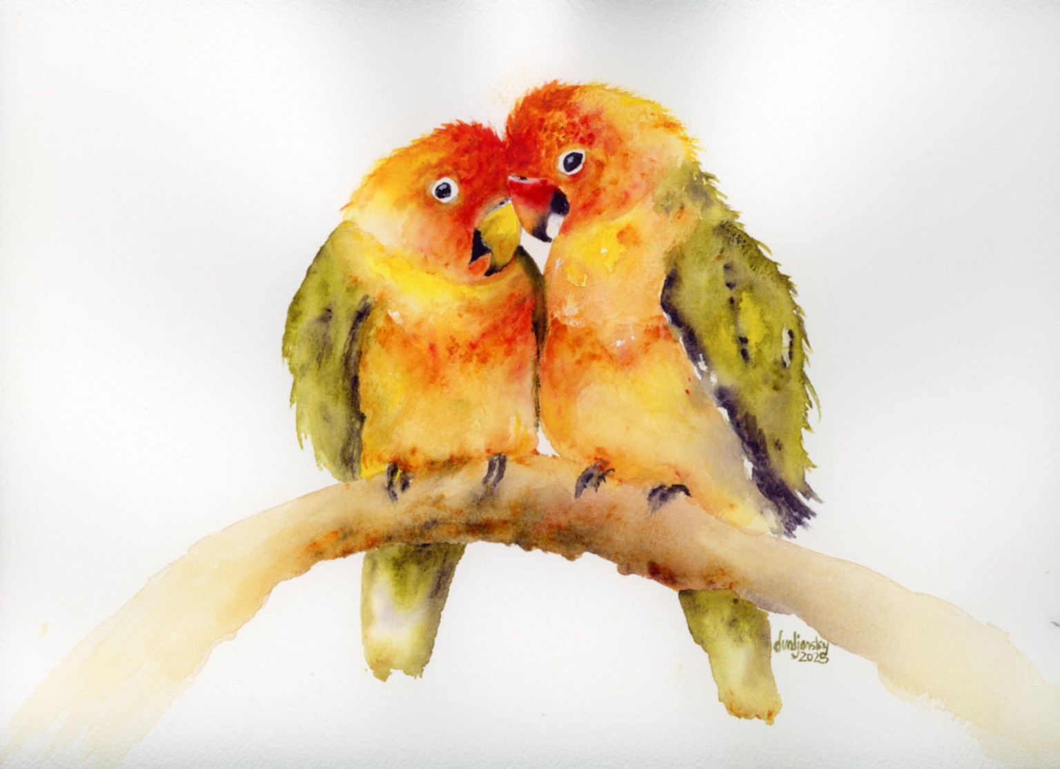 Lovebirds snuggled together! - image 1 - student project
