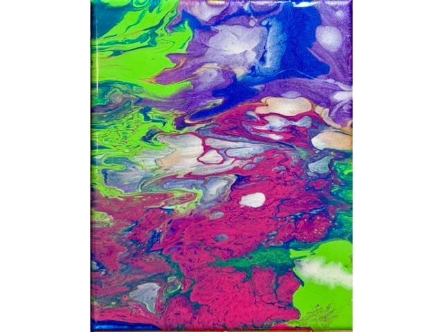 Fluid Art: Abstract Acrylic Pour “Mediterranean Storm” - image 2 - student project