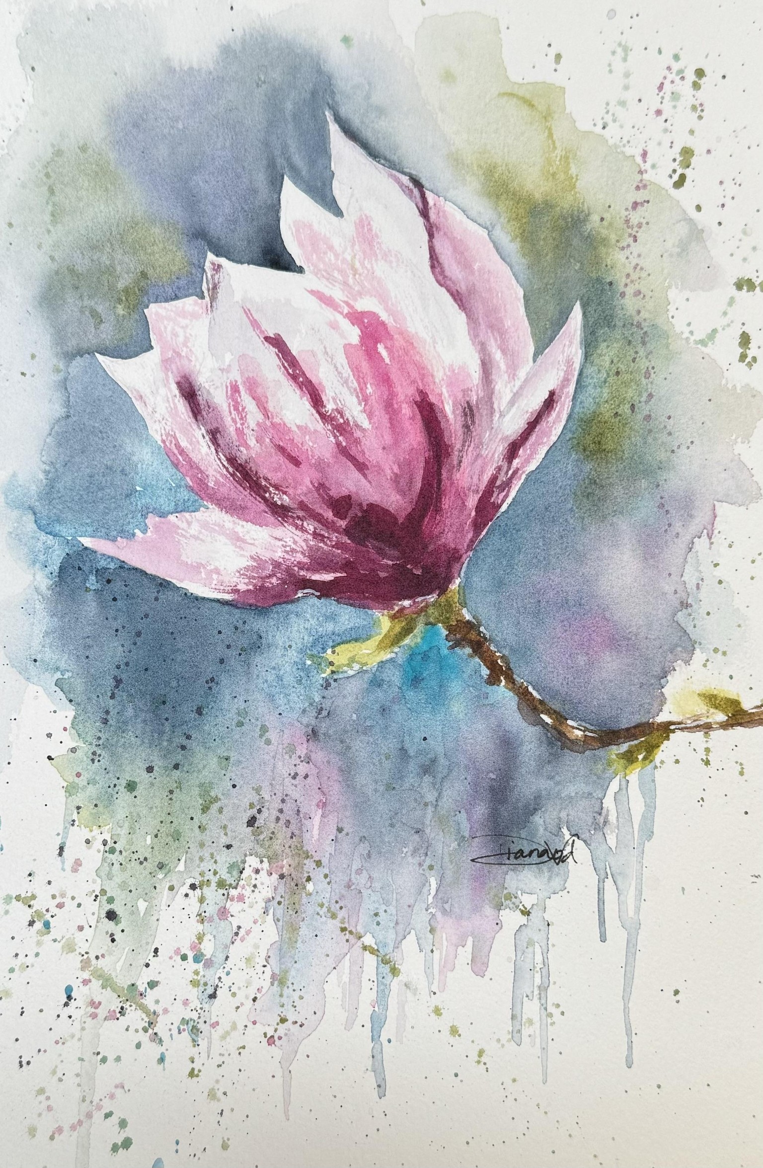 Expressive Watercolor Flowers - image 5 - student project