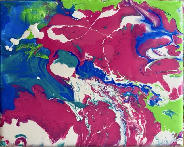 Fluid Art: Abstract Acrylic Pour “Mediterranean Storm” - image 3 - student project