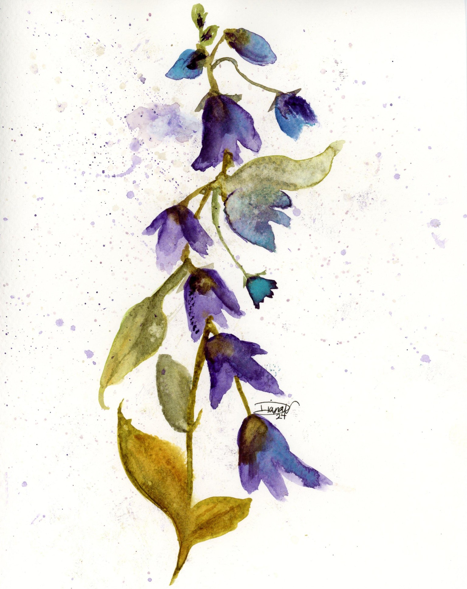 Assortment of Wildflowers in Watercolor - image 3 - student project