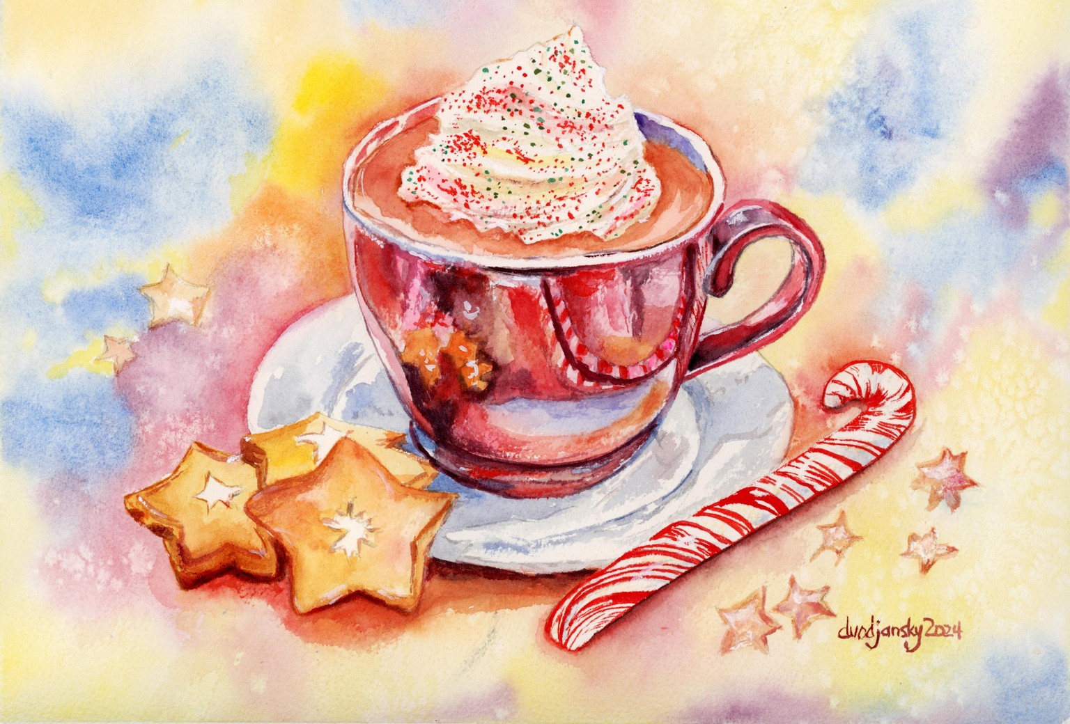 Festive Watercolor Fun - image 1 - student project