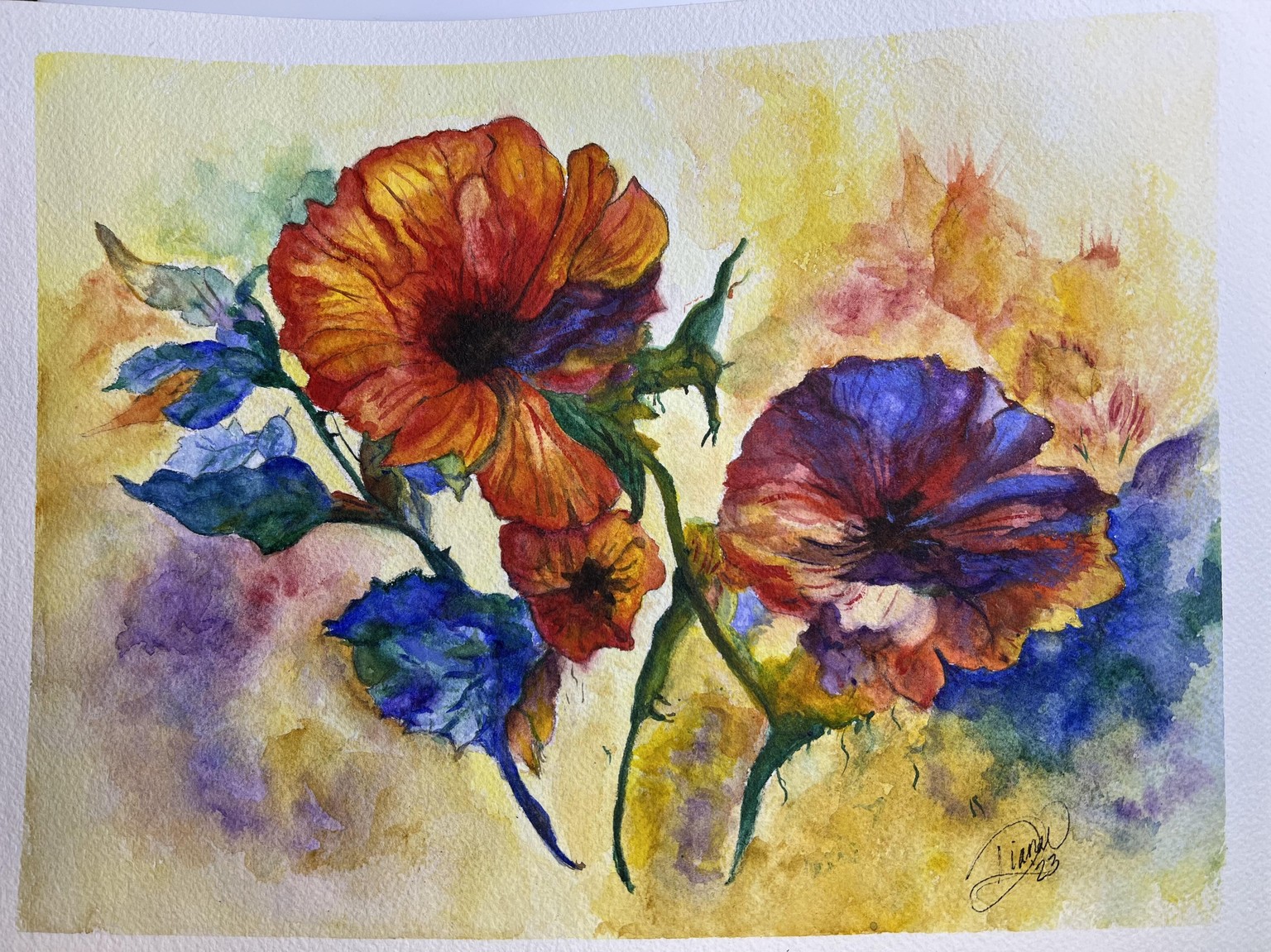Watercolor Flowers - image 1 - student project