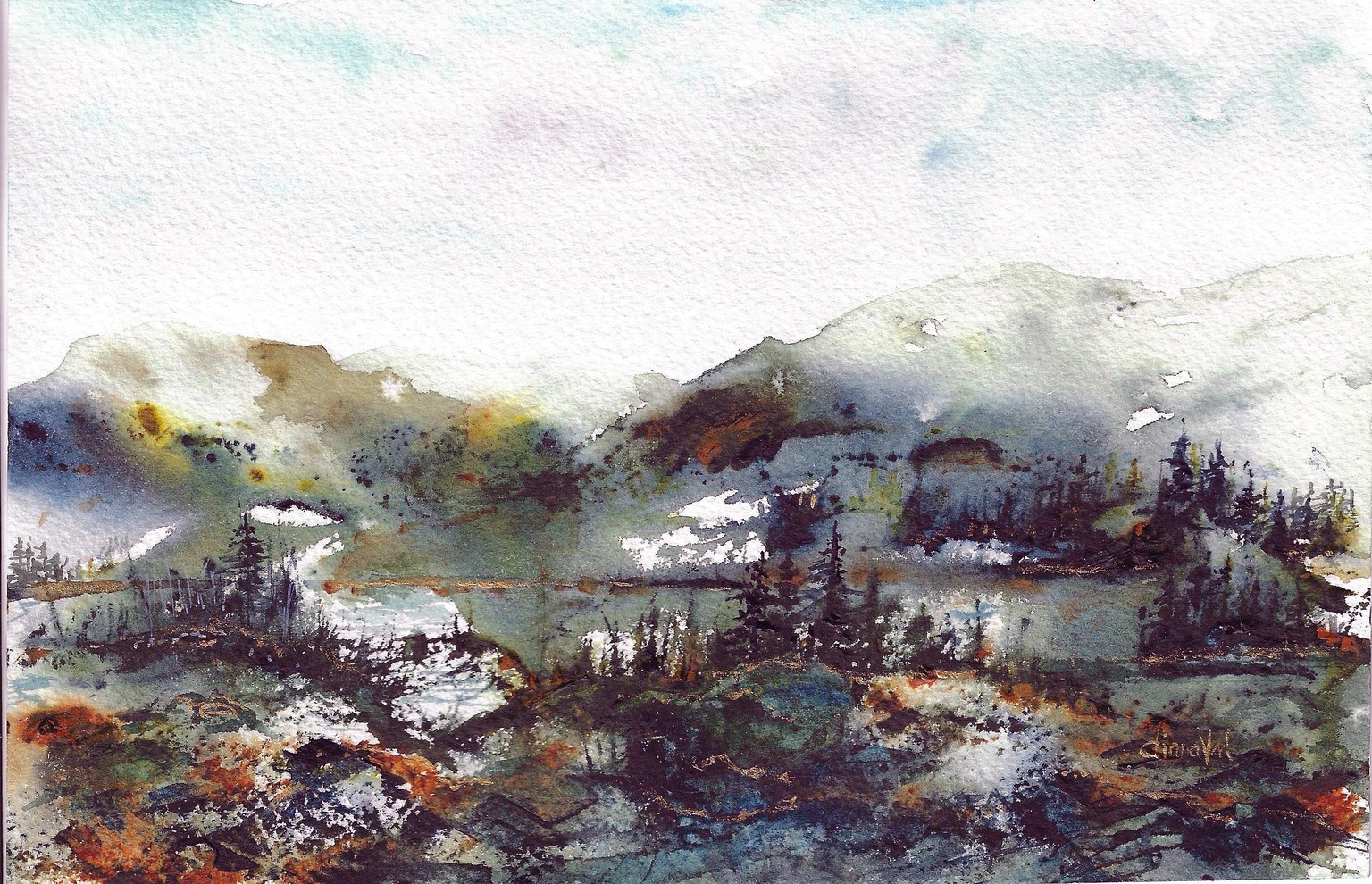 Palette Knife Watercolor Fun - image 3 - student project