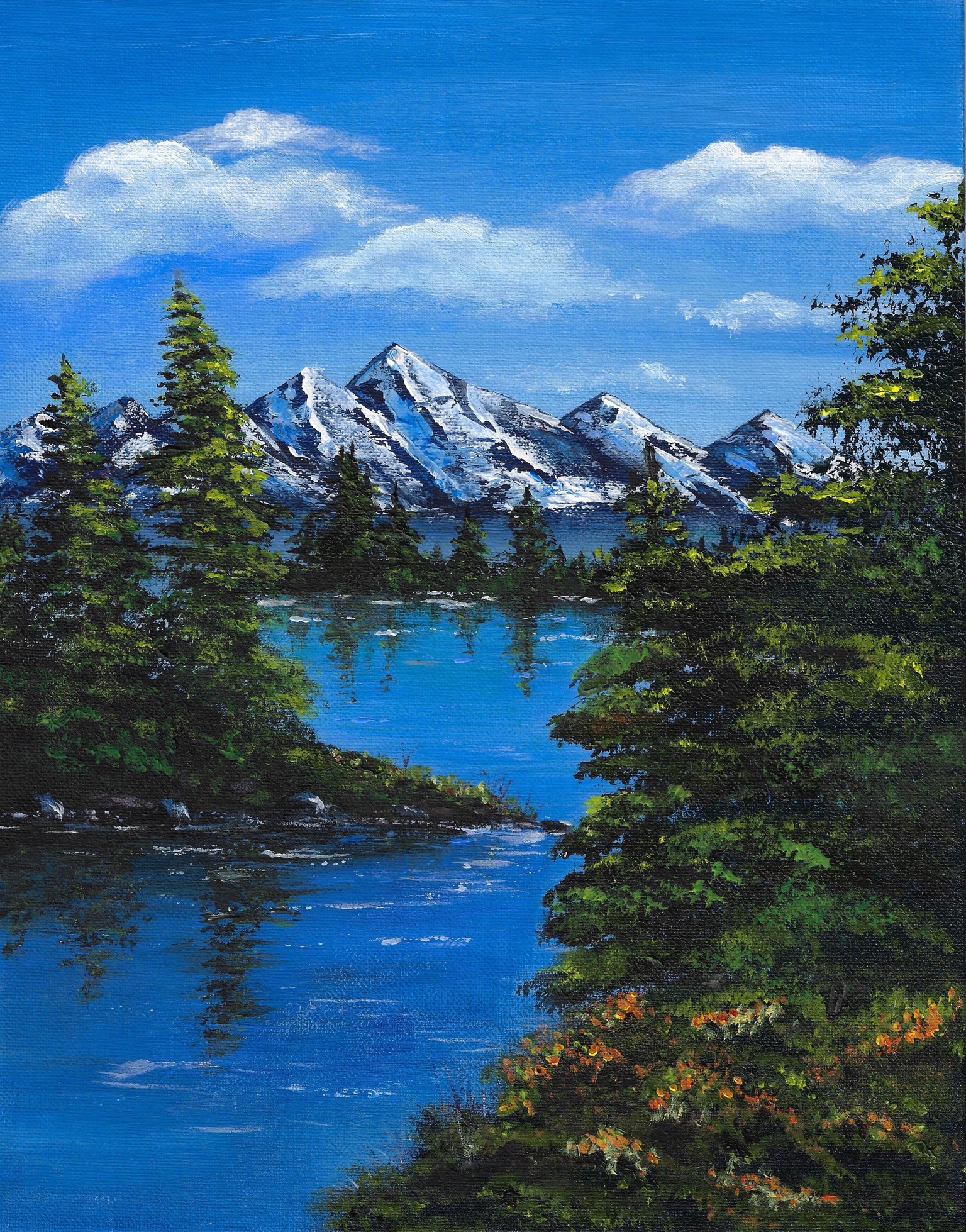 Acrylic Mountains & Lake - image 1 - student project