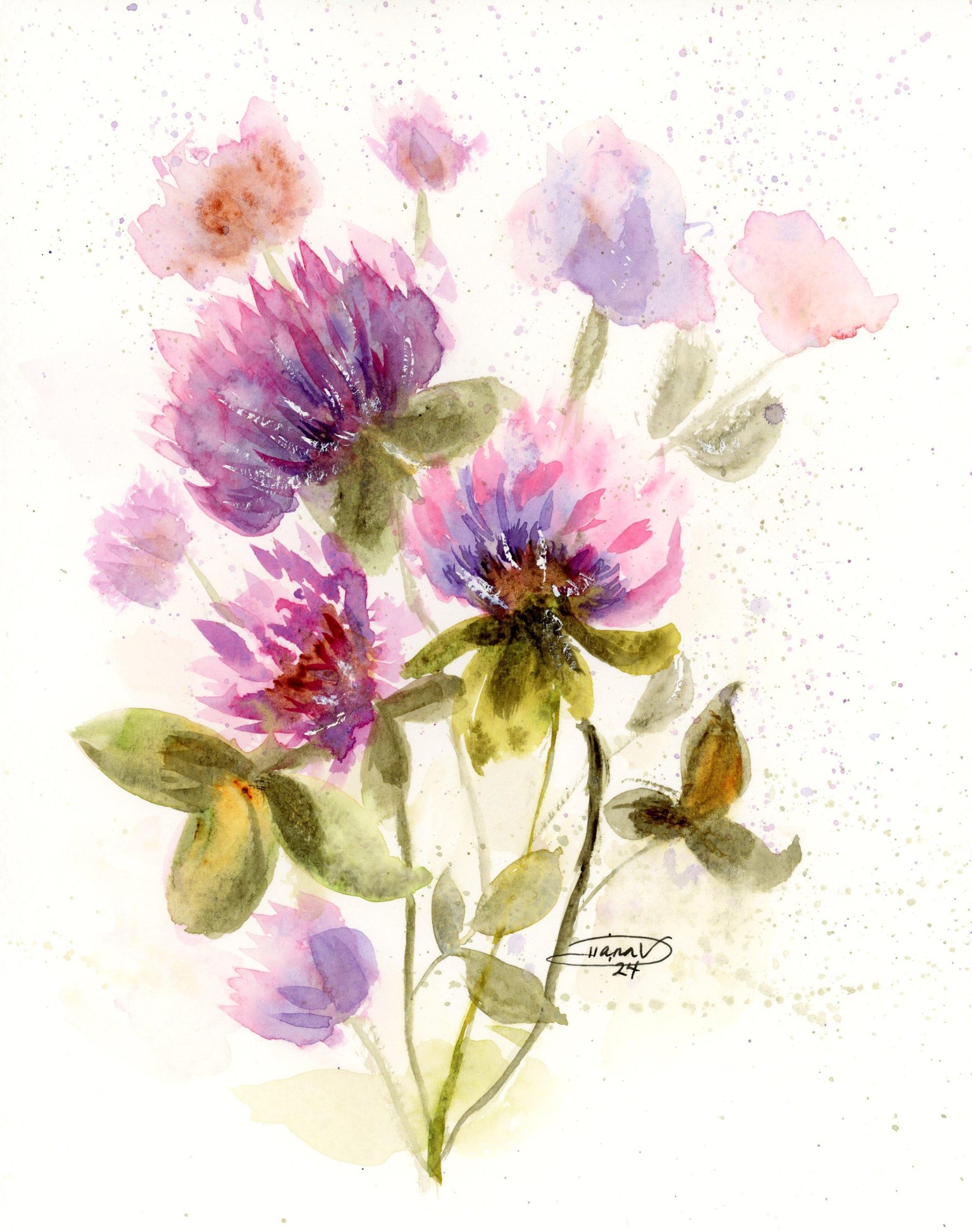 Assortment of Wildflowers in Watercolor - image 5 - student project