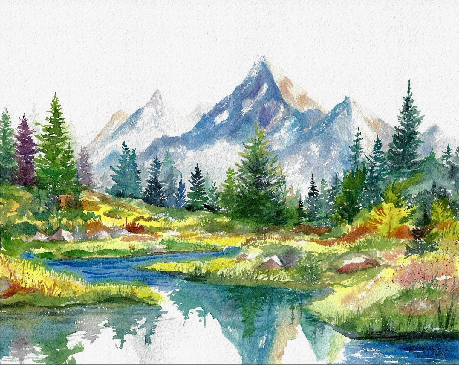 Expressive Mountain Landscape - image 1 - student project