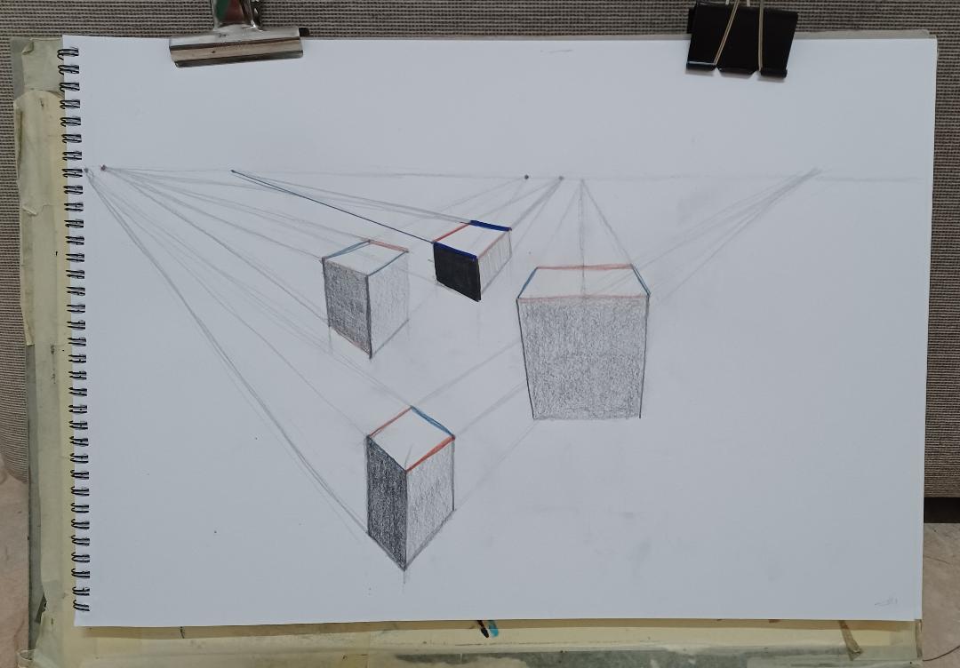 Drawing boxes in perspective with Steve Worthington - image 1 - student project