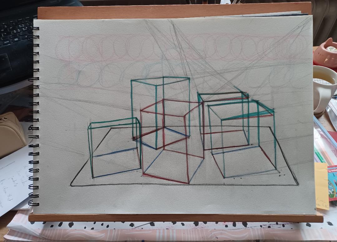 Drawing boxes in perspective with Steve Worthington - image 5 - student project